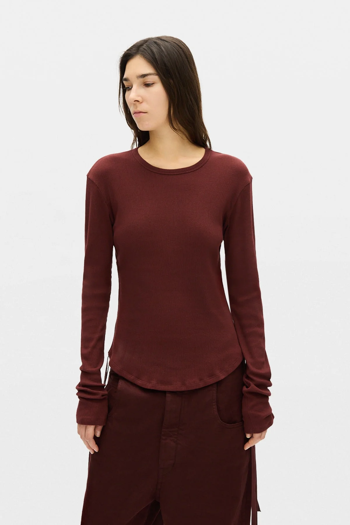 Dot Wrinkled Cropped Top - 1