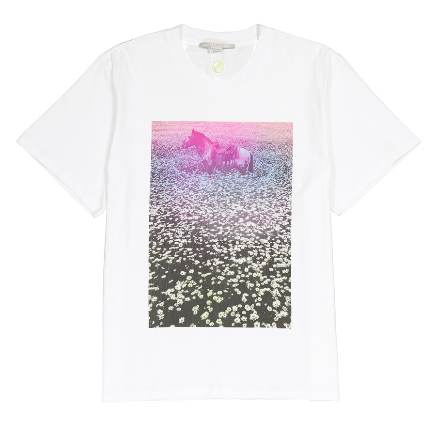Stella Mccartney Lucky Spot Daisy Field Cotton T-Shirt - 4
