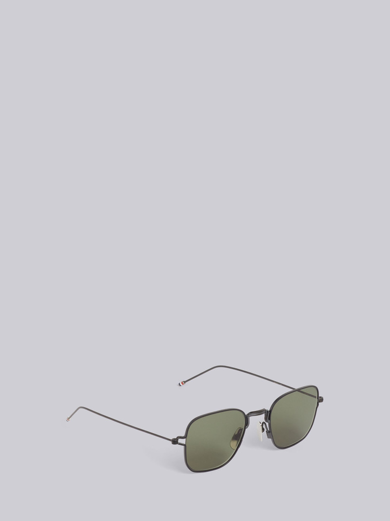 TB116 - Black Thin Squared Sunglasses 4