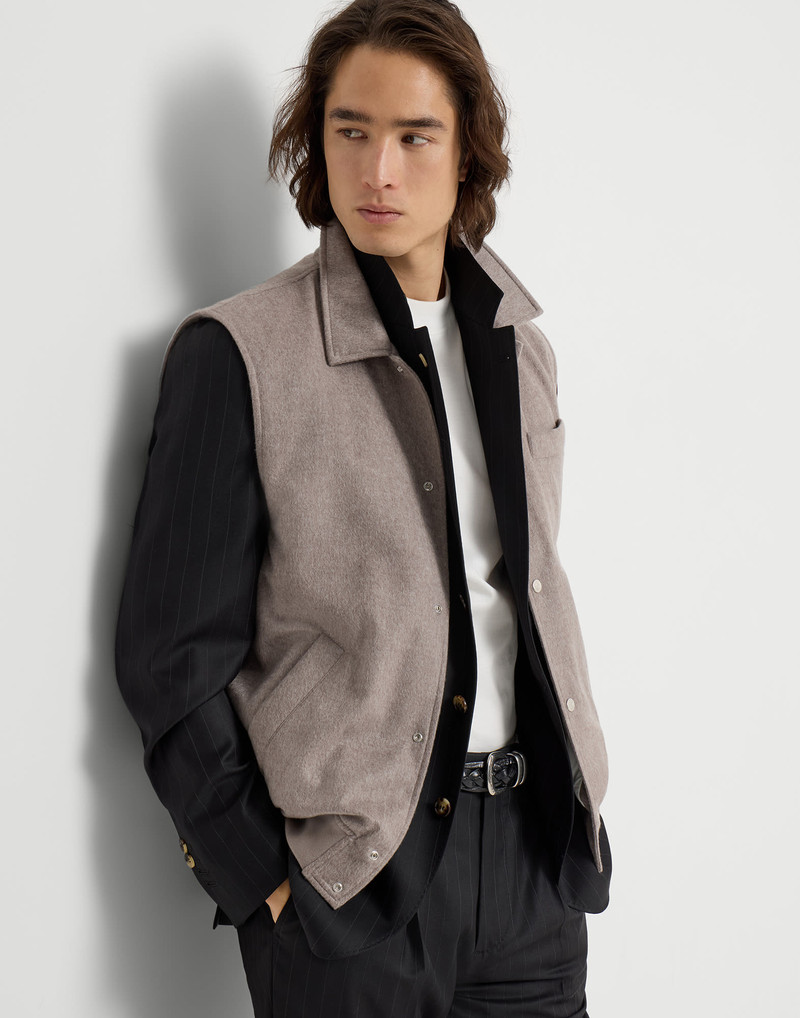 Lightweight cashmere flannel vest with Thermore® padding 5