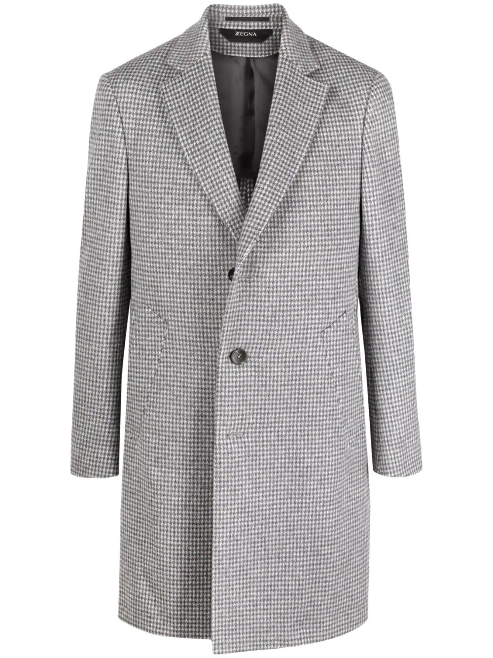 houndstooth single-breasted coat - 1