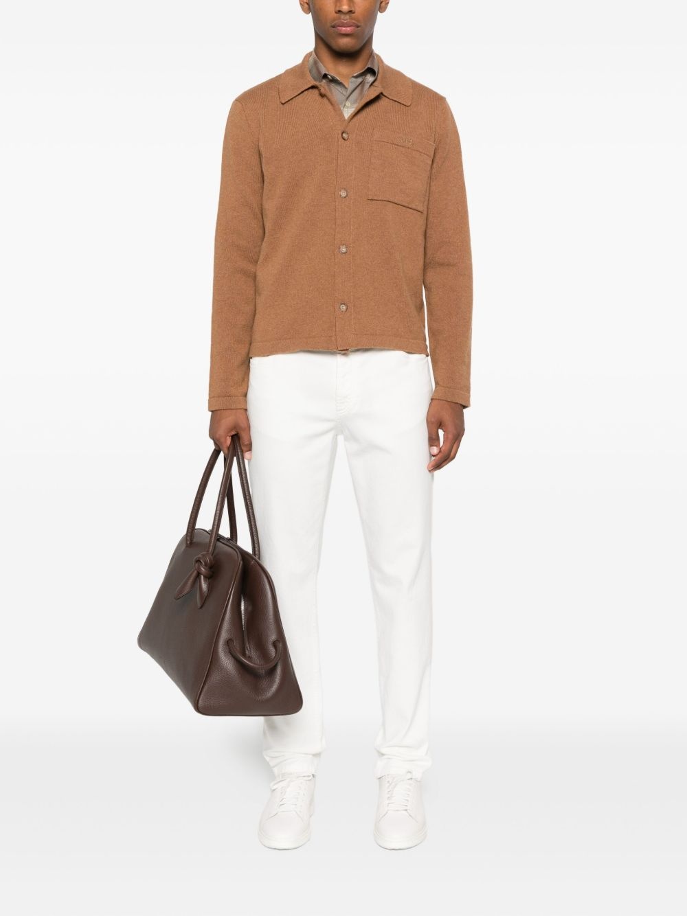 buttoned patch-pocket cardigan - 2