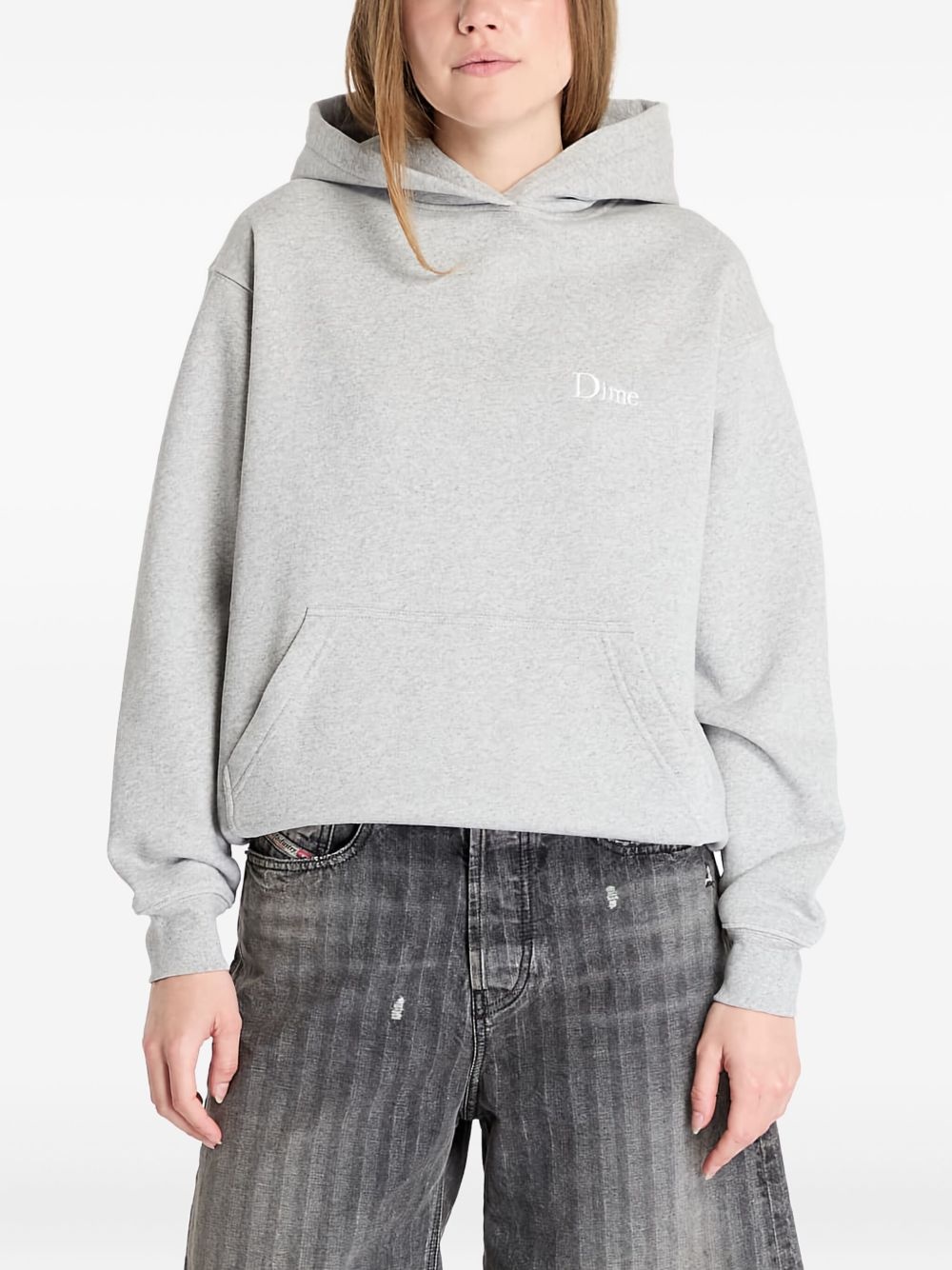 logo-embroidered hoodie - 4