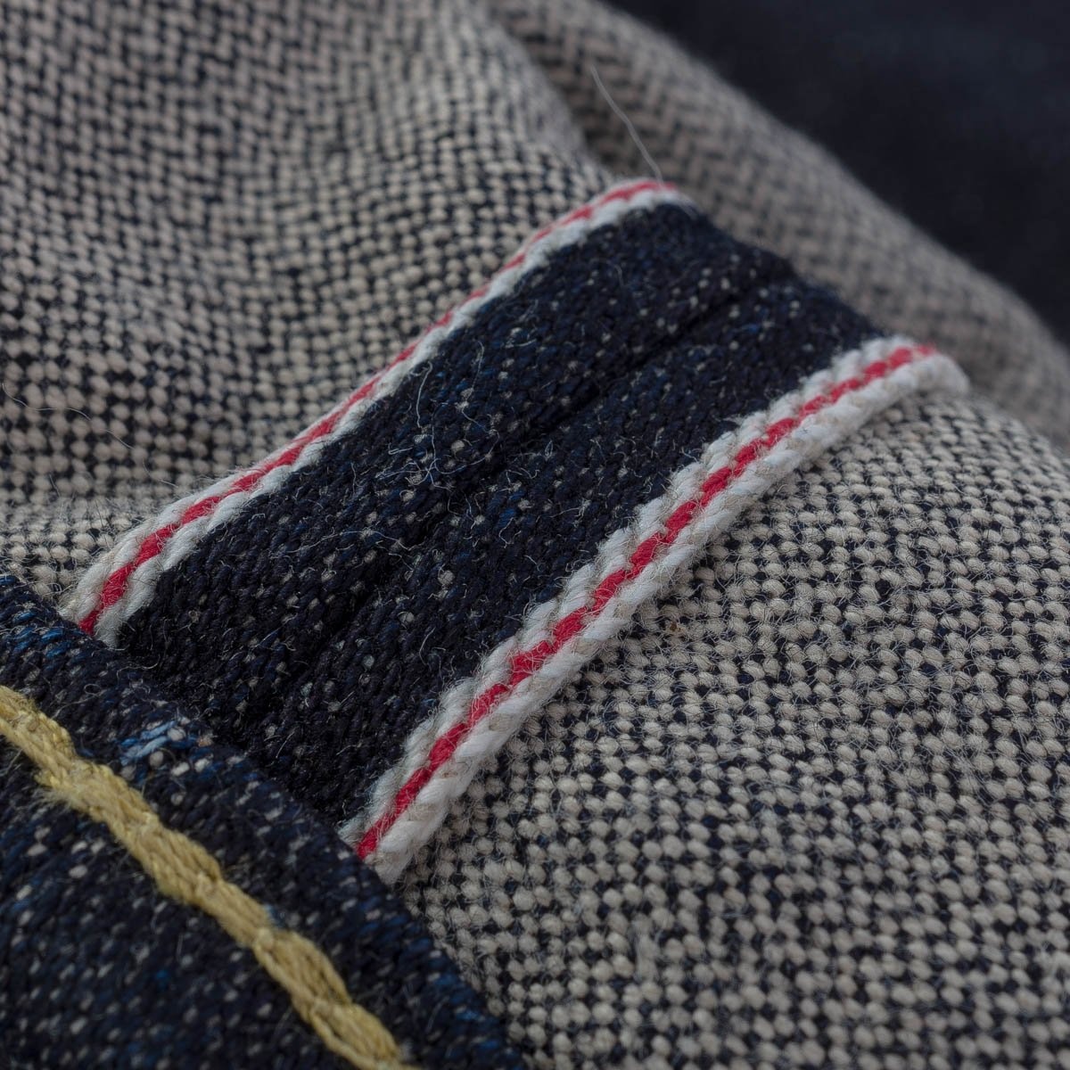 IH-888SBR-14 14oz Broken Twill Selvedge Denim Medium/High Rise Tapered Cut Jeans - Indigo - 12