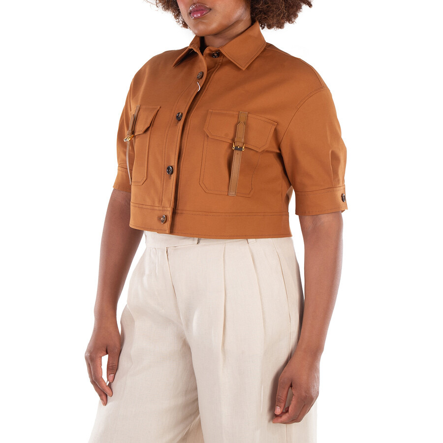 Max Mara Agiate Cropped Stretch-Cotton Jacket - 4