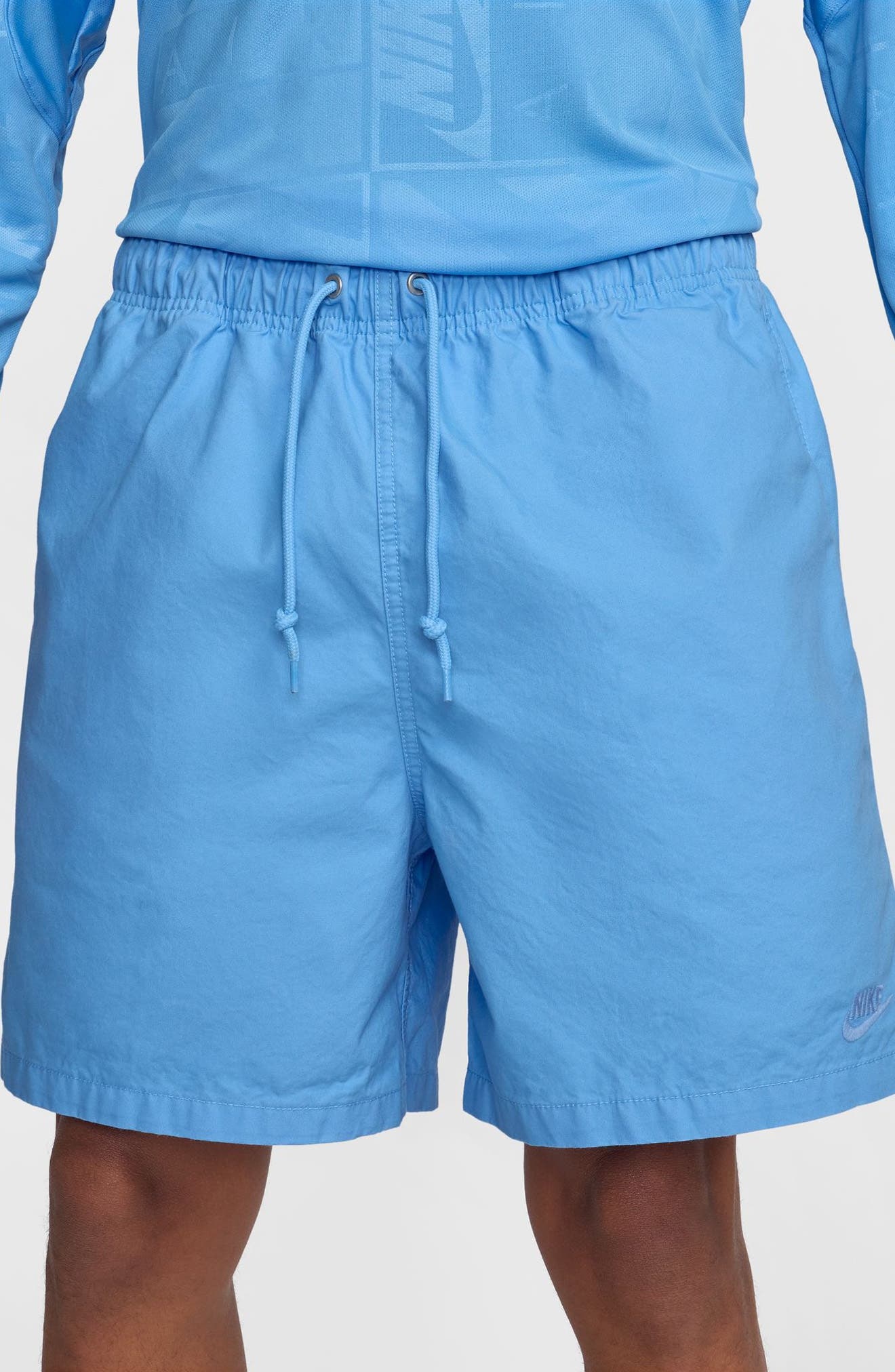 Nike Club Washed Flow Shorts in University Blue at Nordstrom - 7