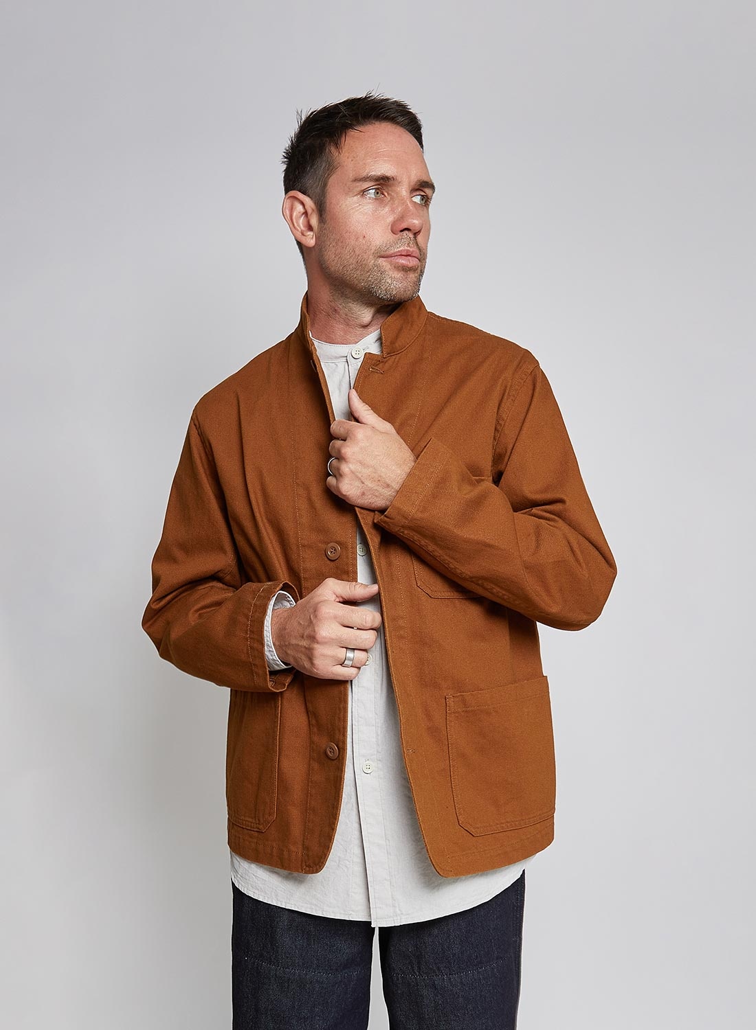 Tunic Jacket in Brown - 3