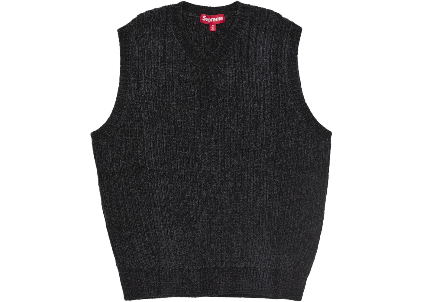 Supreme Chenille Sweater Vest Black - 2