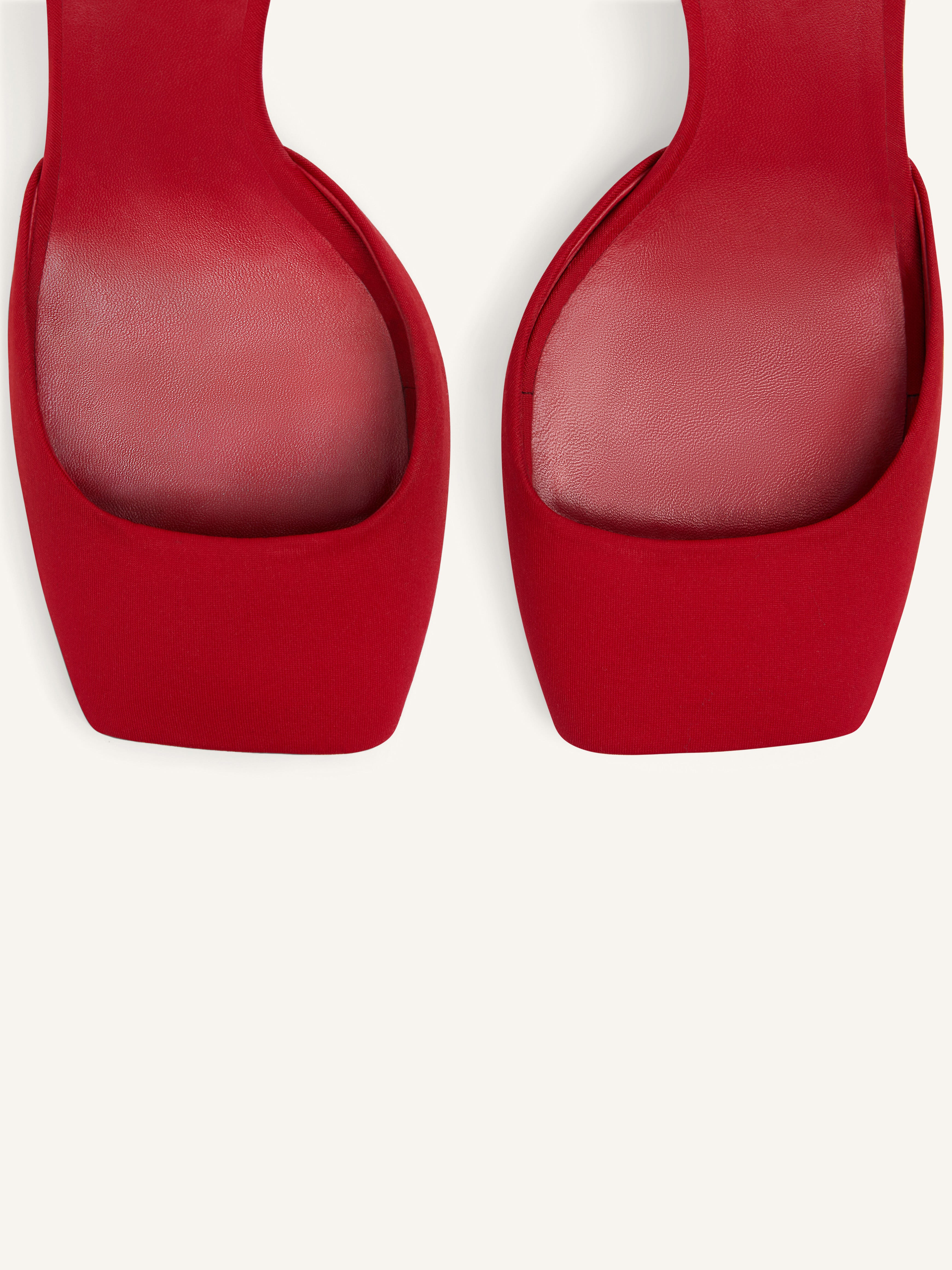 PEEP TOE JERSEY PUMPS - 5