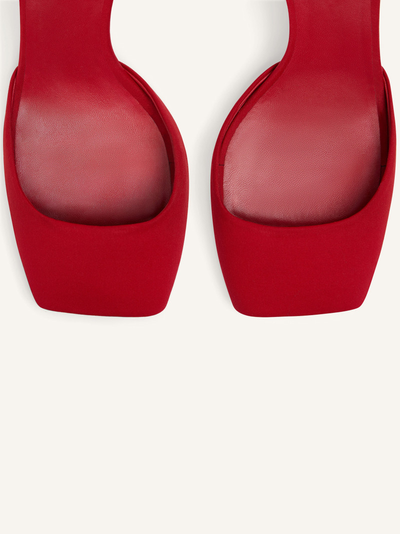PEEP TOE JERSEY PUMPS 5