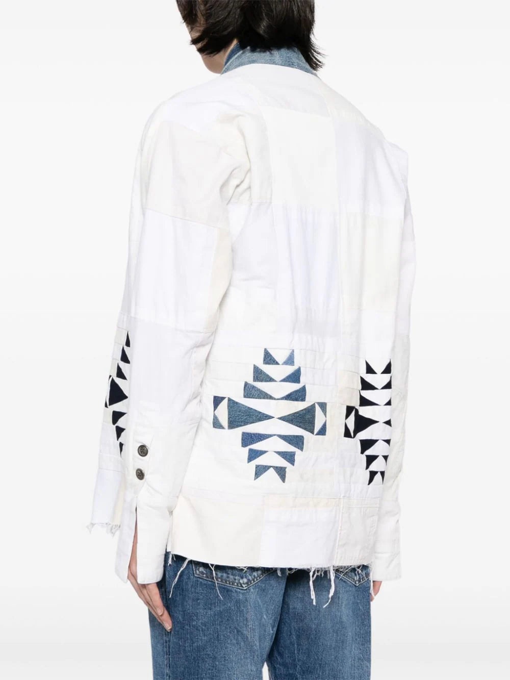 OPEN-FRONT DISTRESSED JACKET - 4