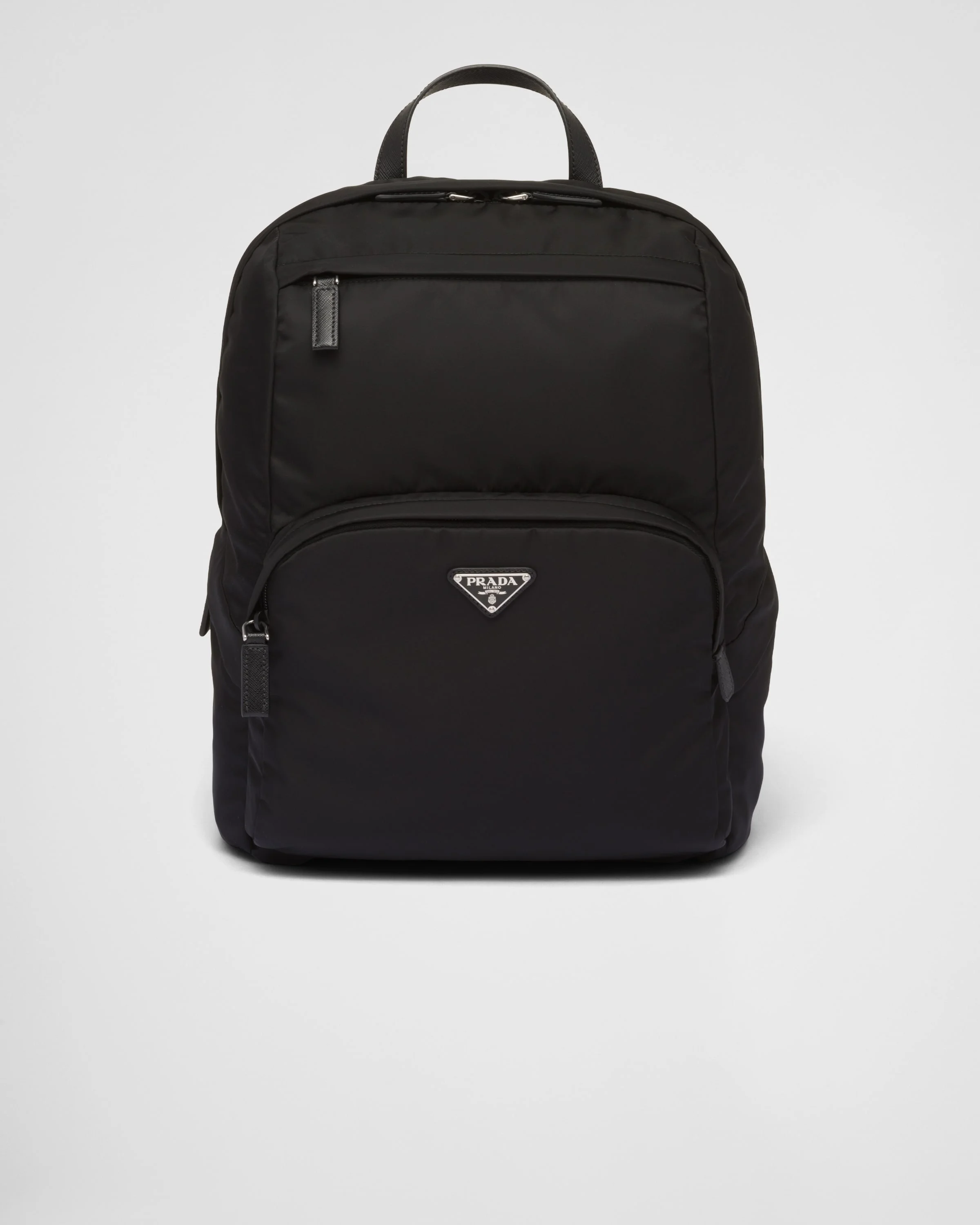 Re-Nylon and Saffiano leather backpack - 1