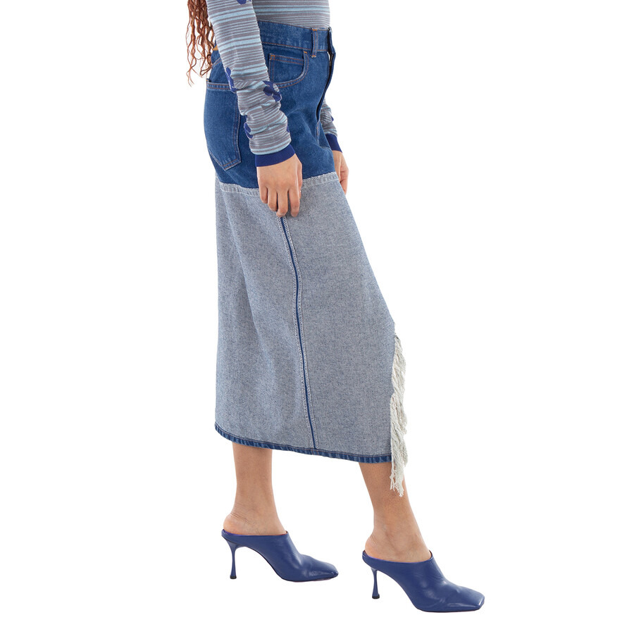 Marni Bleached Coated Denim Midi Skirt - 3