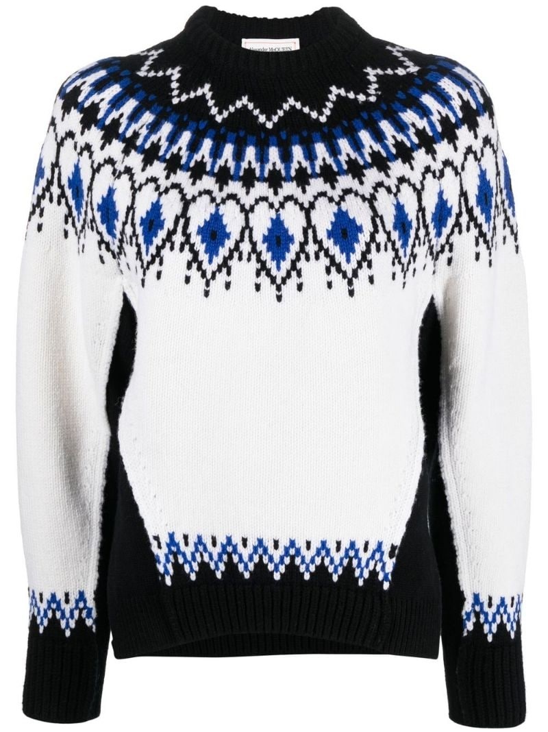 fair-isle intarsia wool jumper - 1