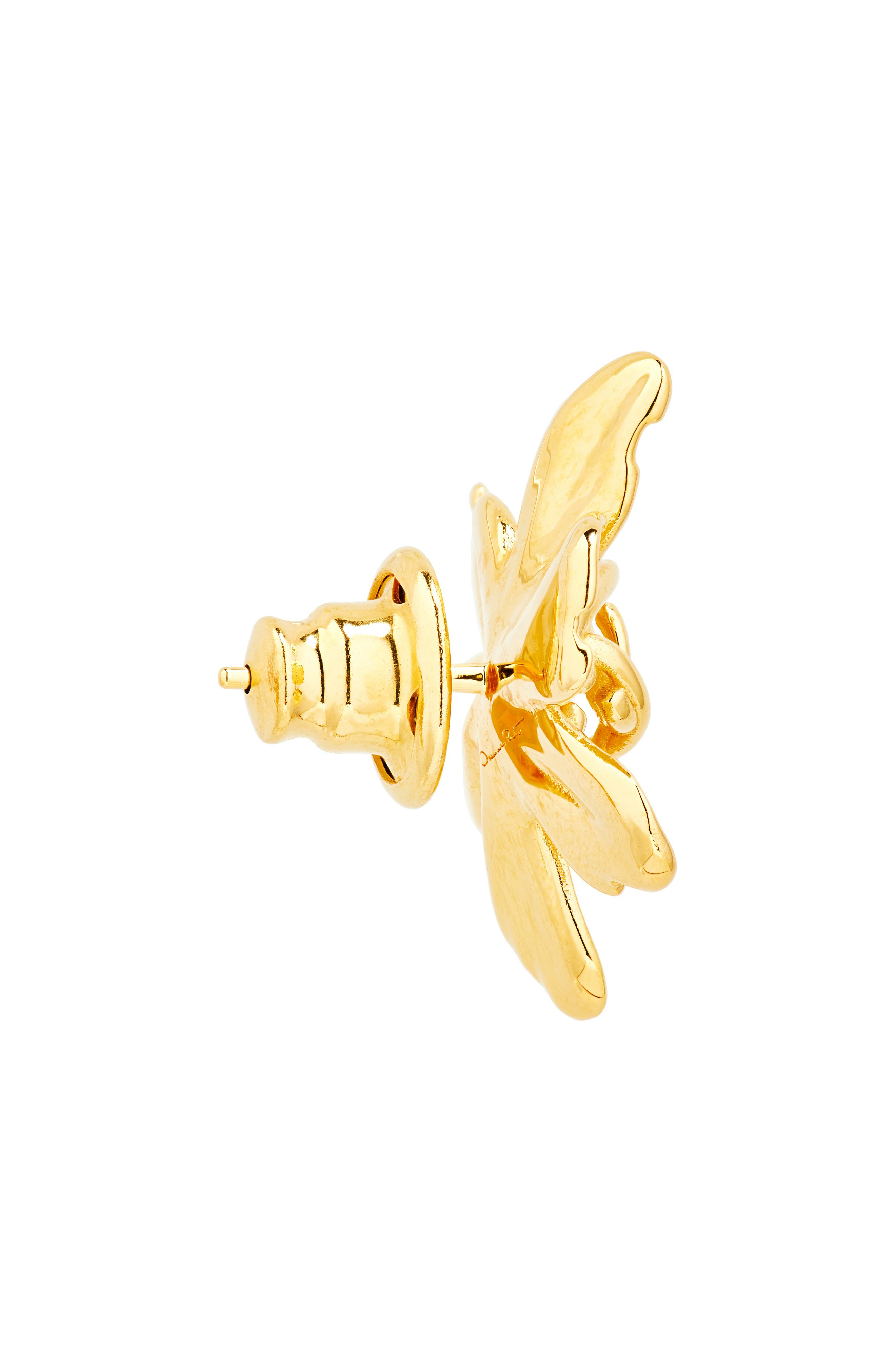 Oscar de la Renta O Flower Stud Earrings in Gold at Nordstrom - 5