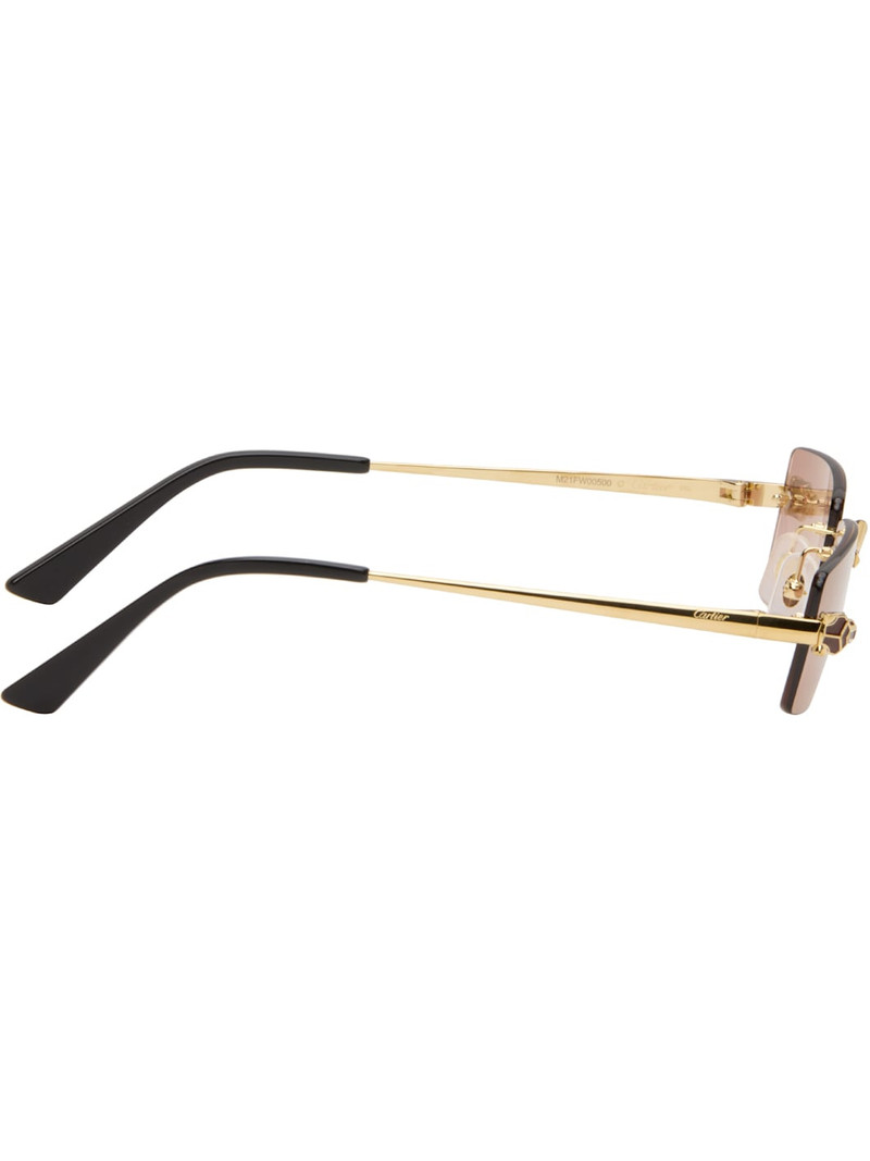 Cartier Gold 'Panthère de Cartier' Sunglasses outlook