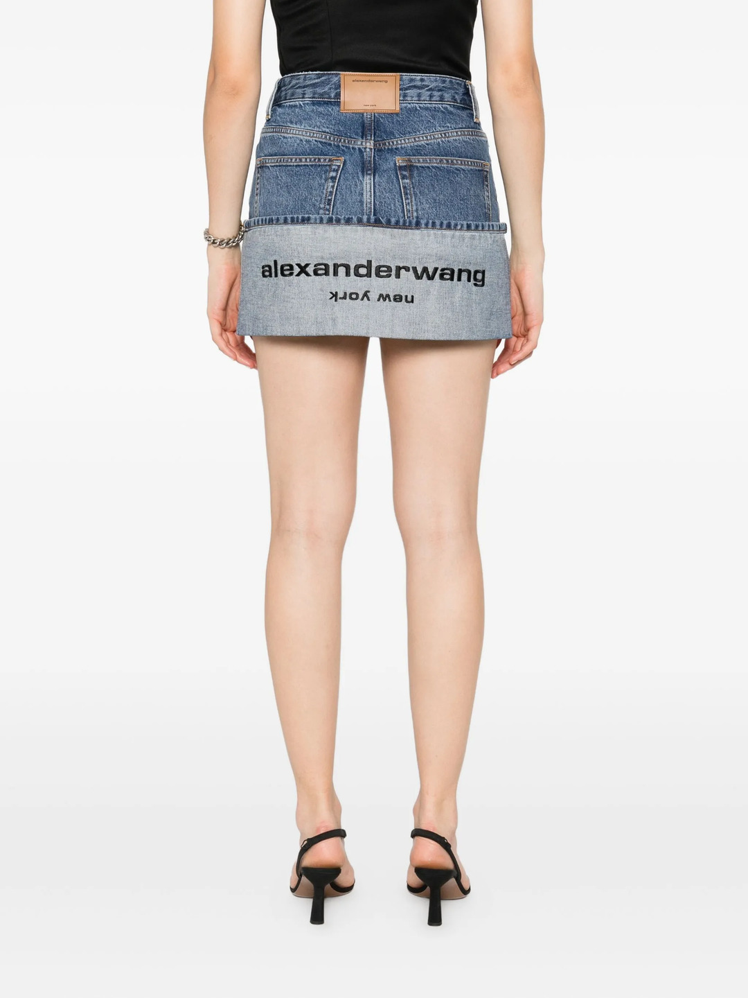 Skirt With Embroidered Turnback - 4