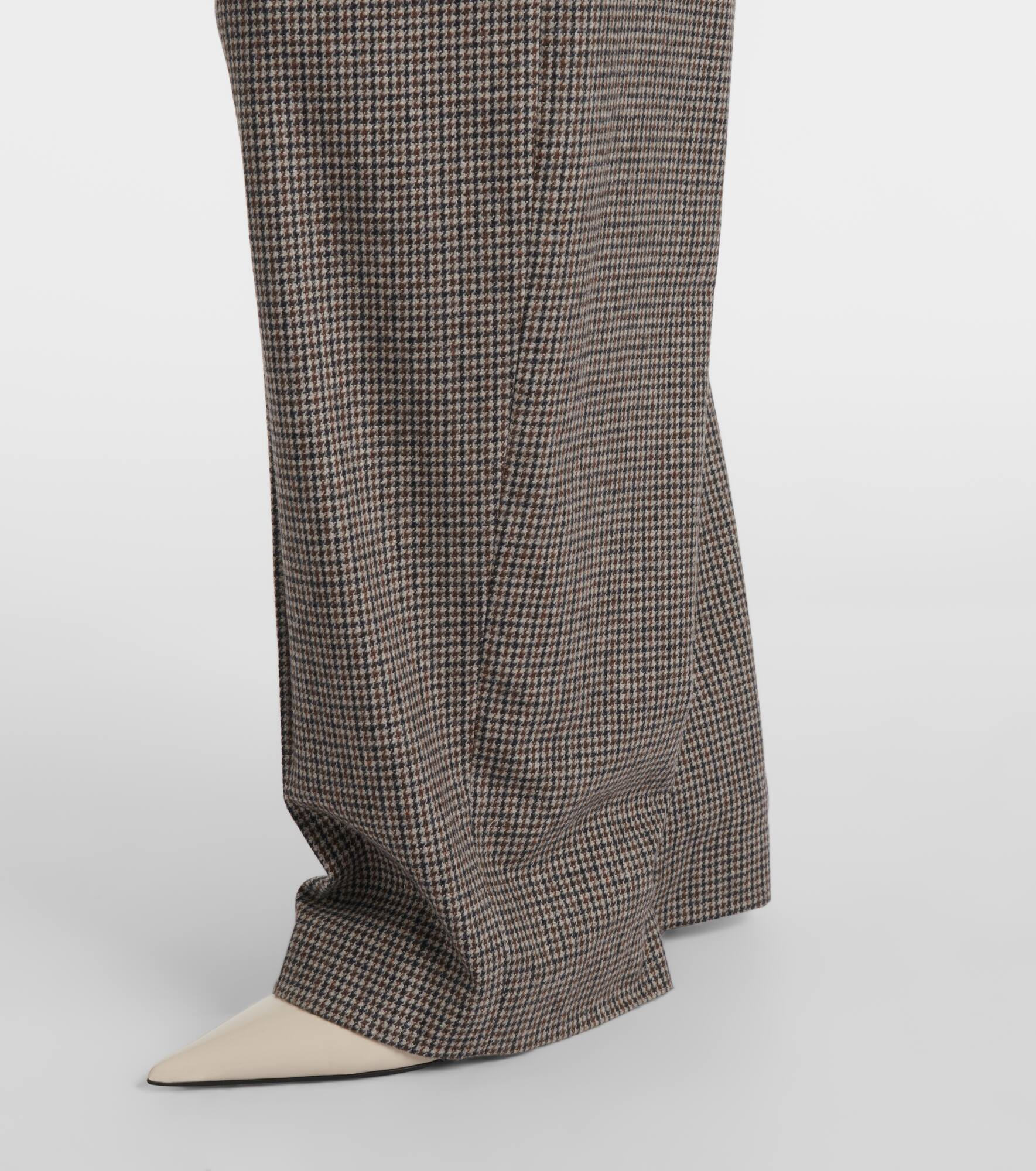 Houndstooth wide-leg pants - 5
