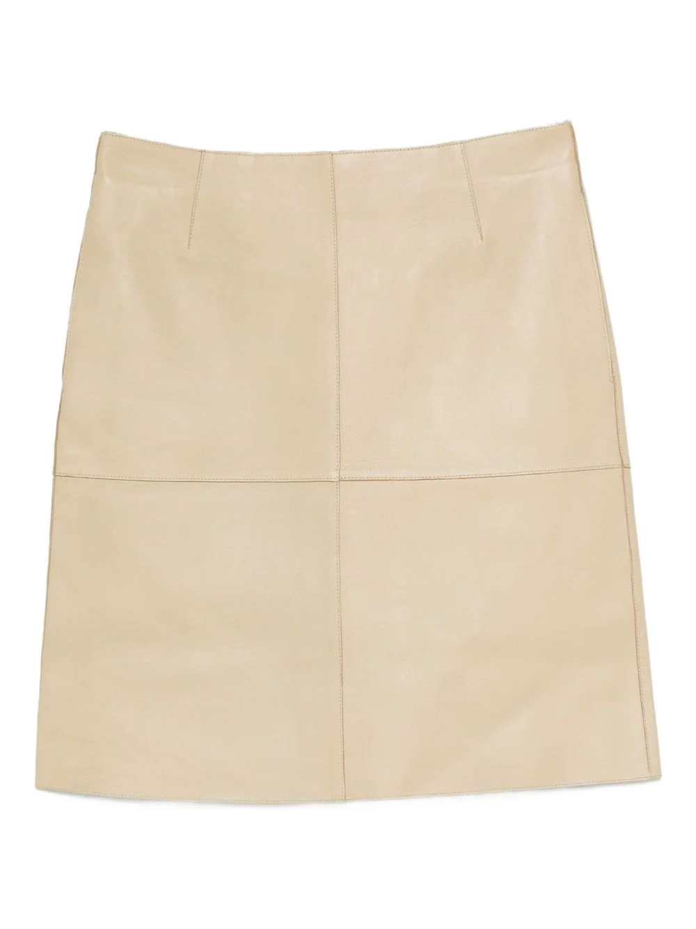 paneled leather skirt - 1