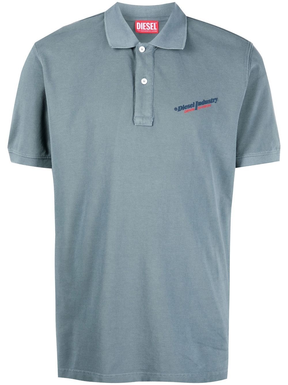 logo-print short-sleeved polo shirt - 1