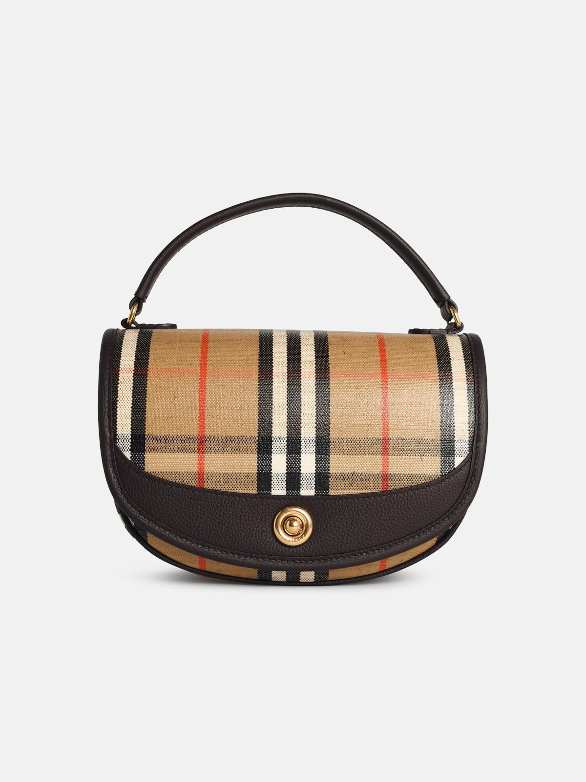 'HIGHLANDS' SAND COTTON BLEND CROSSBODY BAG - 1