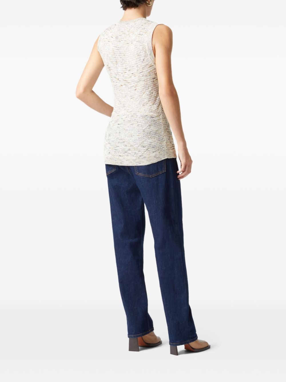 sequin-embellished vest - 3