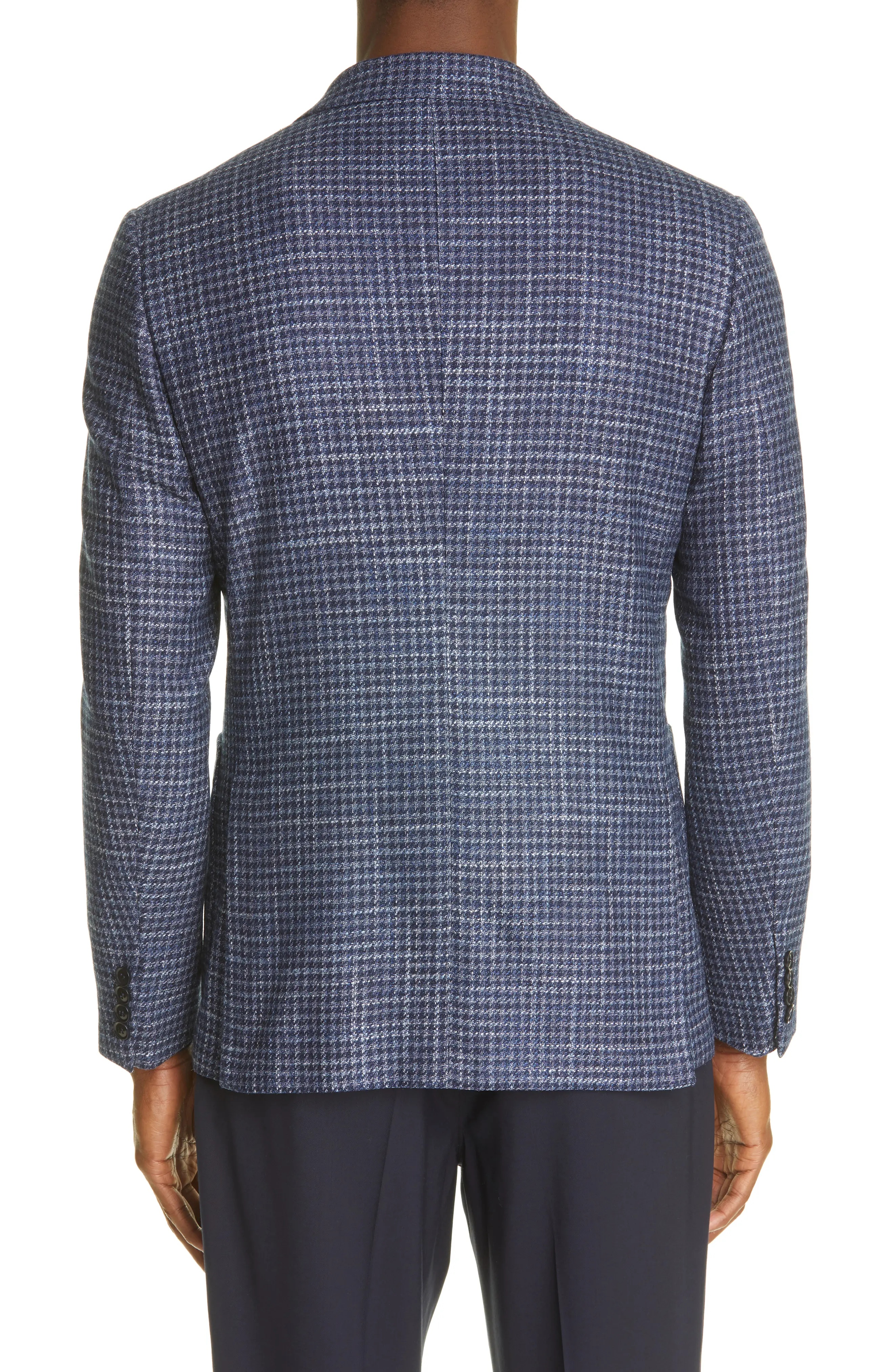 Crossover Micro Check Wool, Silk & Cashmere Sport Coat - 2