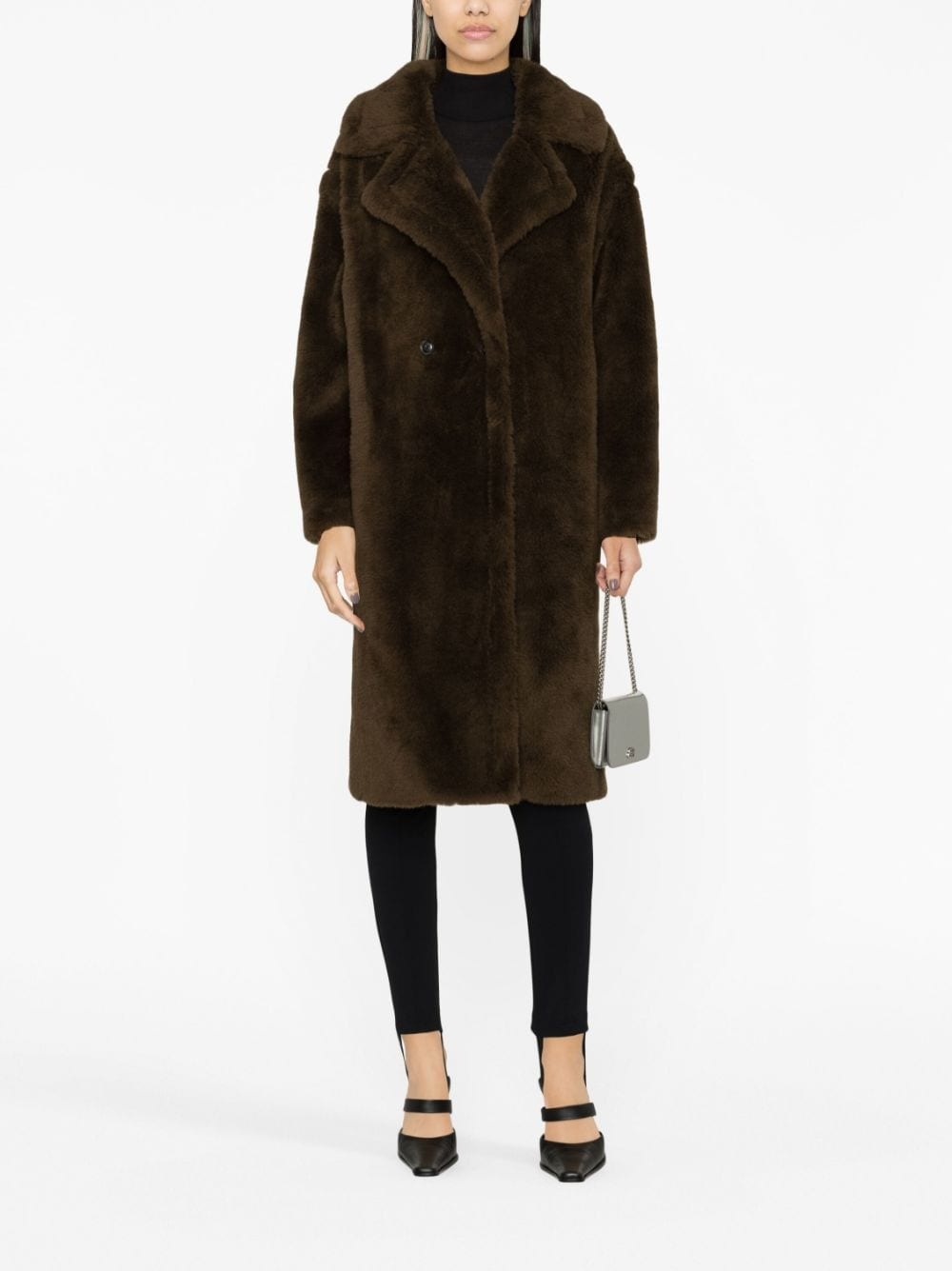 plaid-check print single-breasted coat - 2