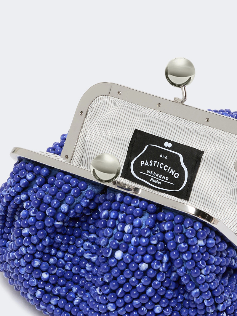 ESCHIMO Small Pasticcino Bag with embroidered resin pearls - MIDNIGHTBLUE 5