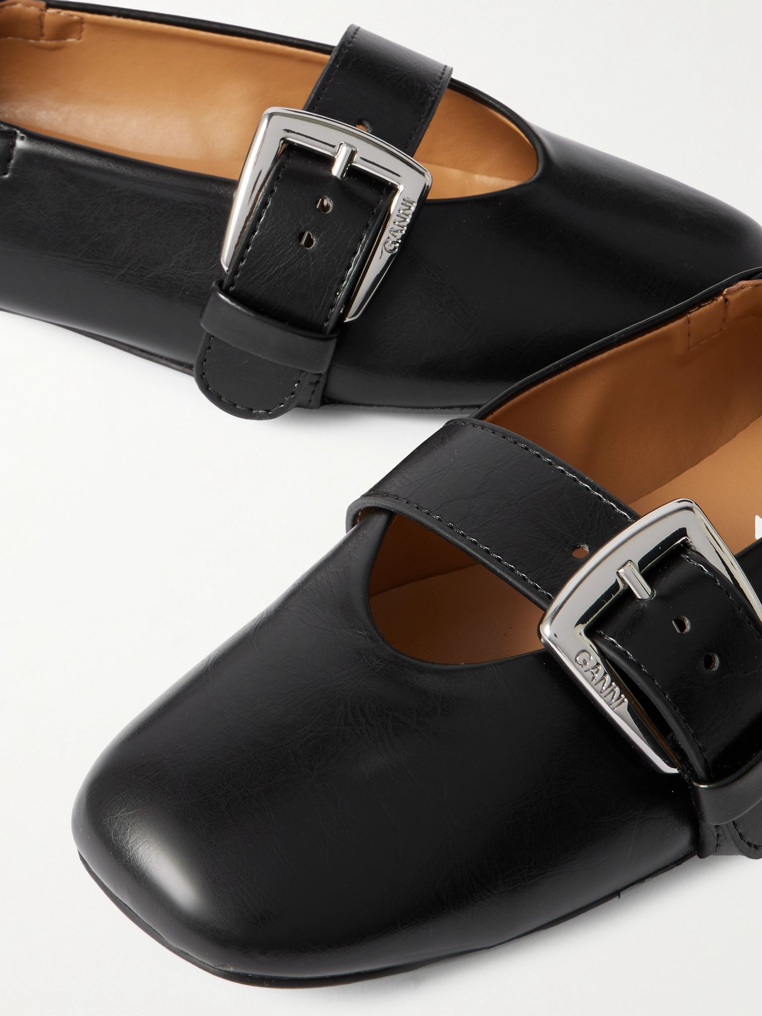 Buckled Oleatex® ballet flats Black - 4