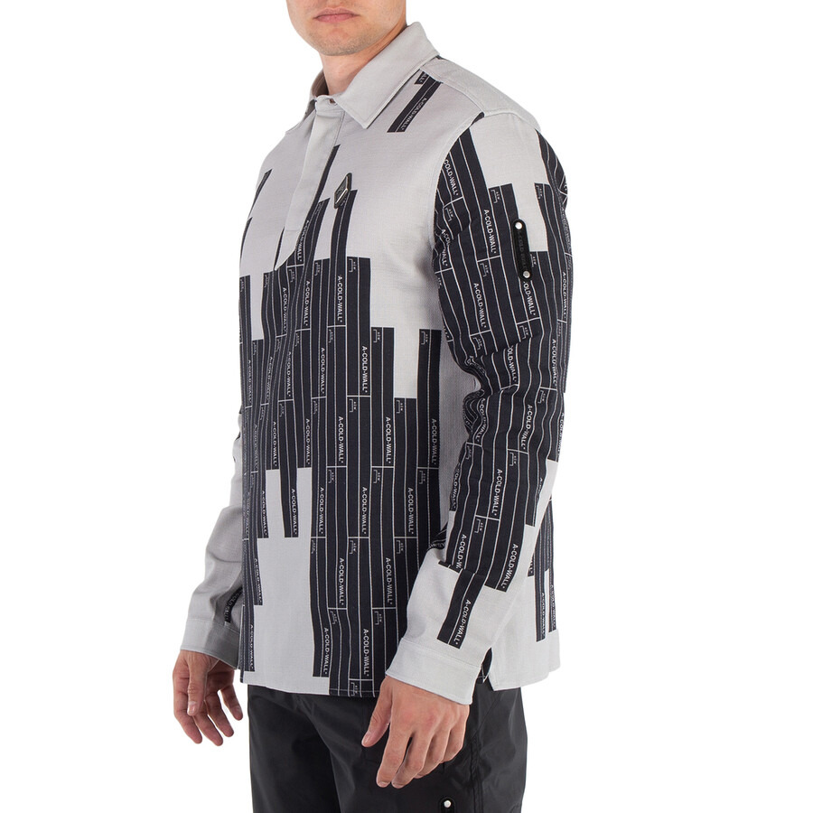 A Cold Wall Vector Monogram Long-Sleeve Cotton Polo Shirt - 4
