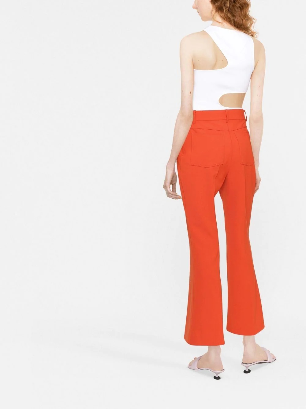 high-rise flared trousers - 2