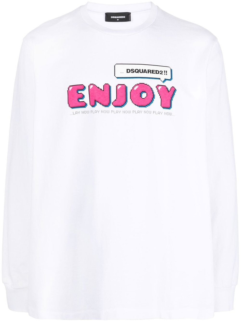 Enjoy-print long-sleeve T-shirt 1