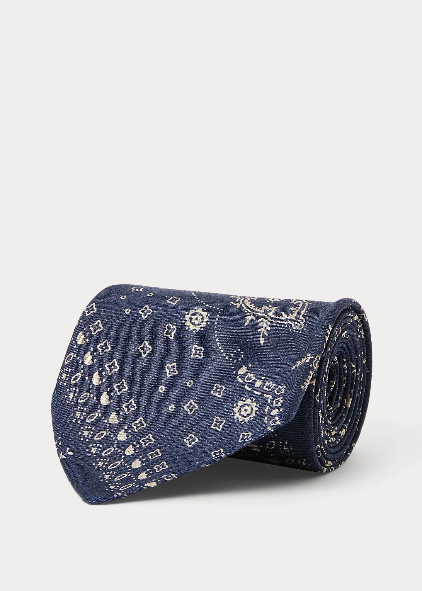 Handmade Bandanna-Print Wool Tie - 2