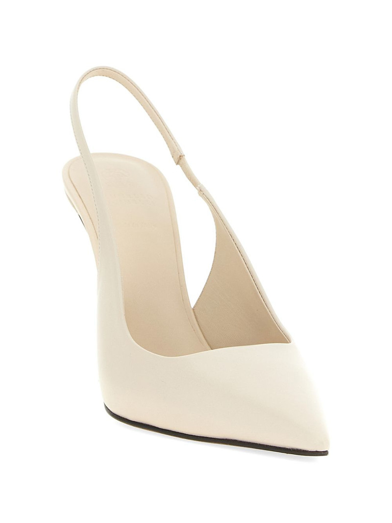 Brunello Cucinelli pointed monile leather pumps outlook