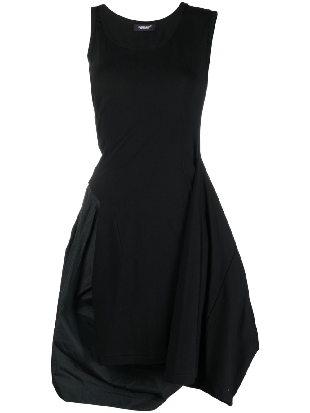 hybrid asymmetric sleeveless dress - 1