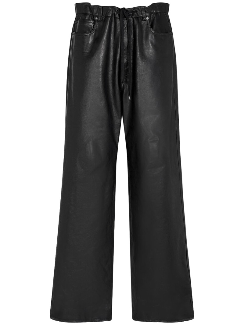 Oversized leather baggy pants - 1