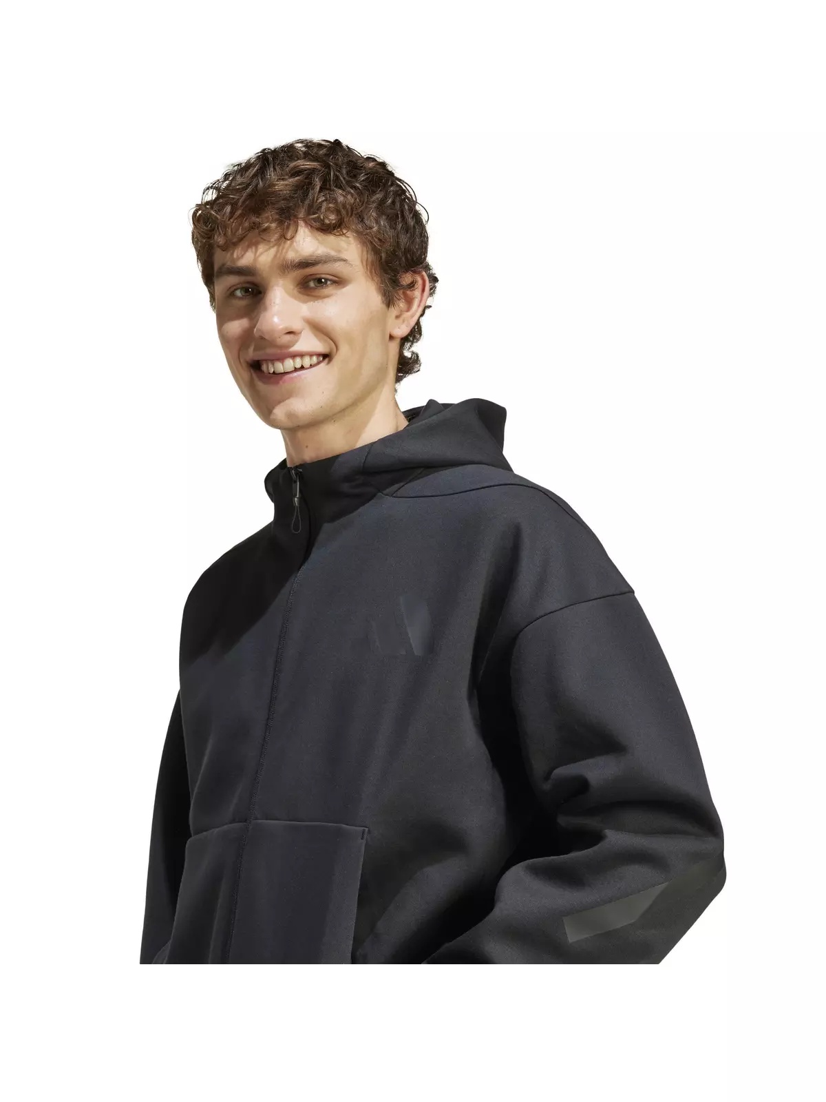 Men's Z.N.E. Full-Zip Hooded Track Jacket - Black - 3