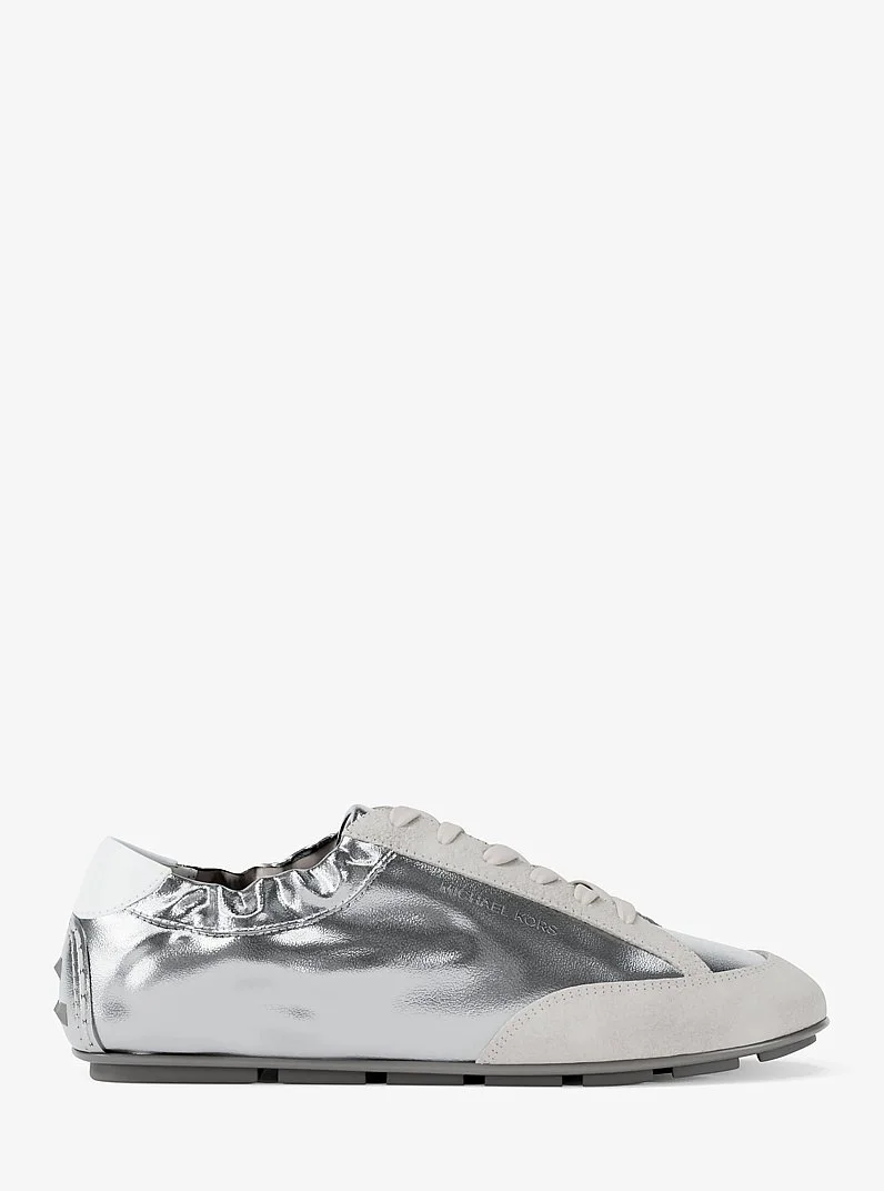Susie Metallic Leather Trainer - 1