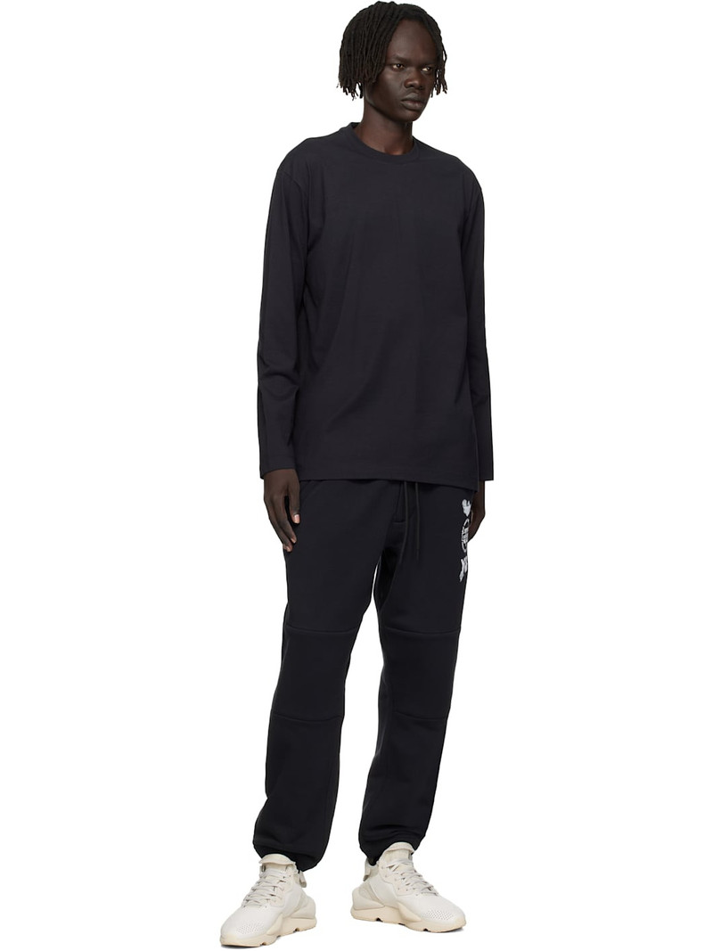 Y-3 Black Cuffed Track Pants outlook