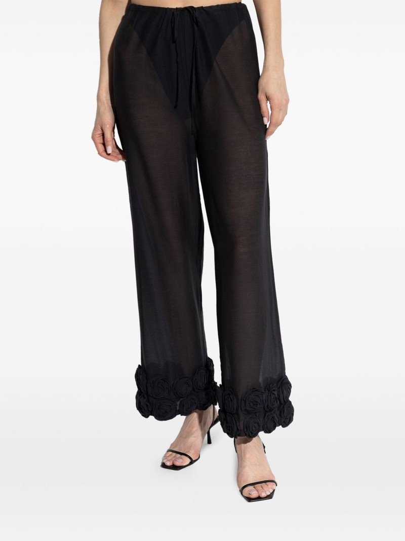 floral-appliqué trousers 3