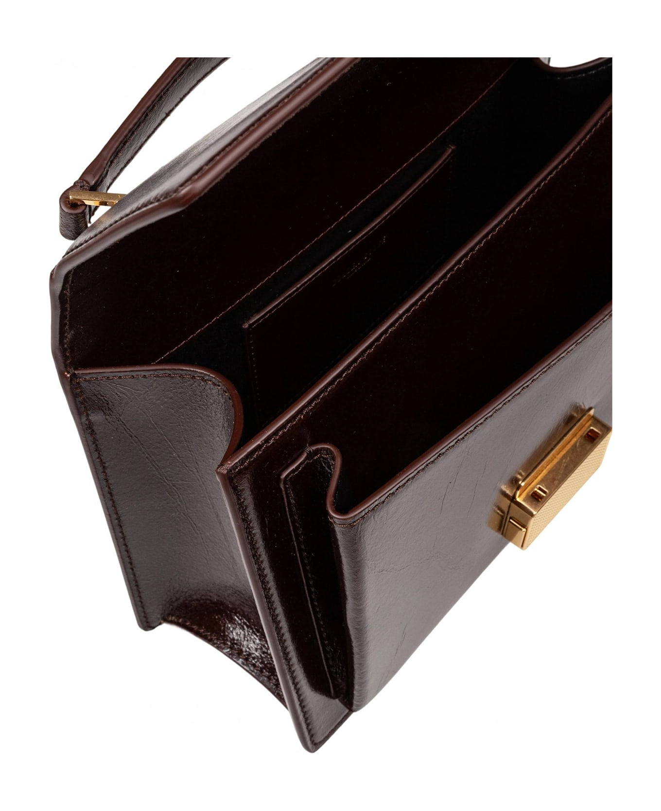Golden Goose Venezia Leather Handbag Dark Brown Color - 4
