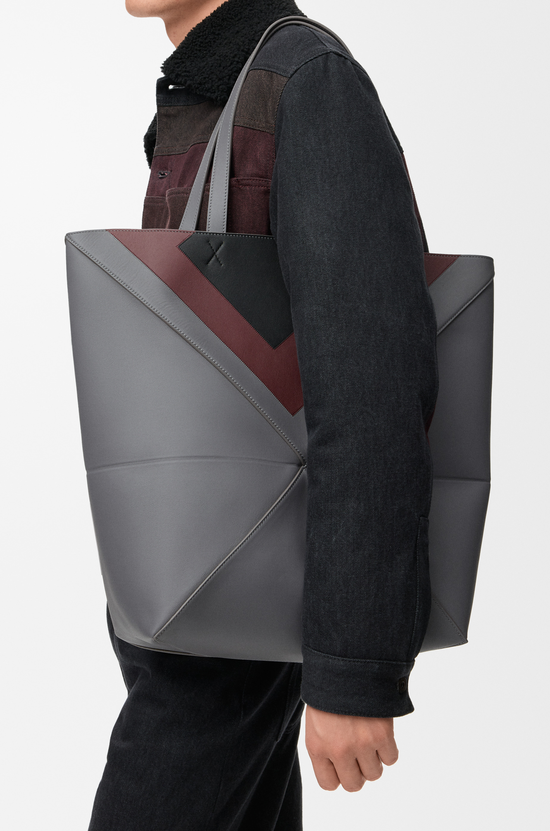 XL Puzzle Fold tote in nappa calfskin - 2