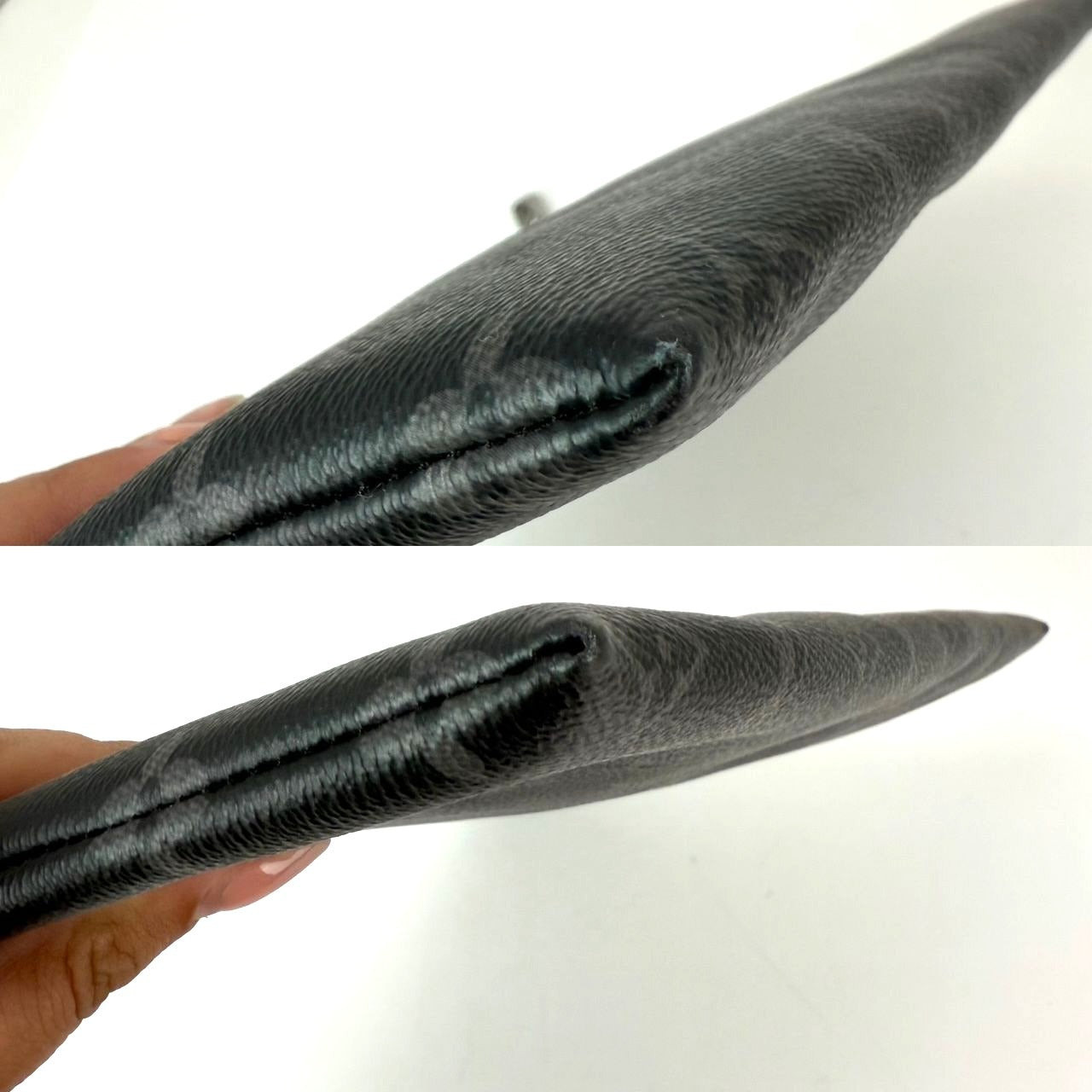Louis Vuitton Black Monogram Eclipse Discovery GM Pochette Clutch Bag - 8