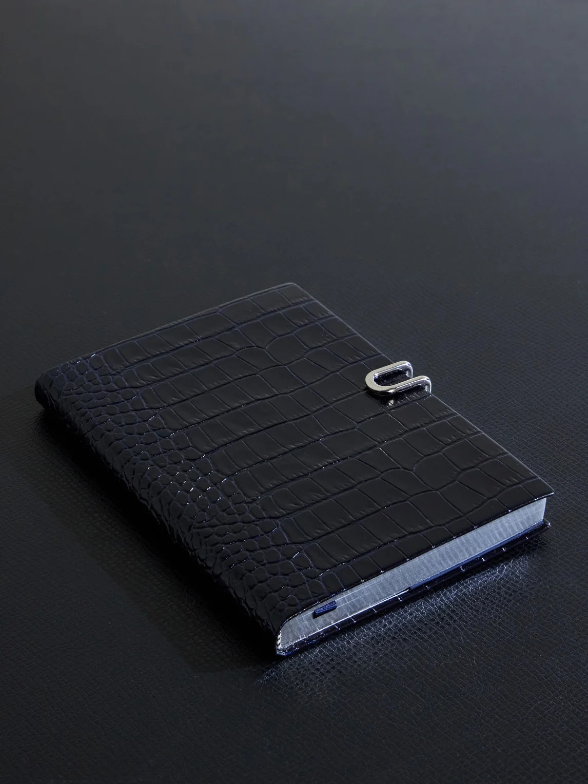 Soho Croc-Effect Leather Notebook - 1