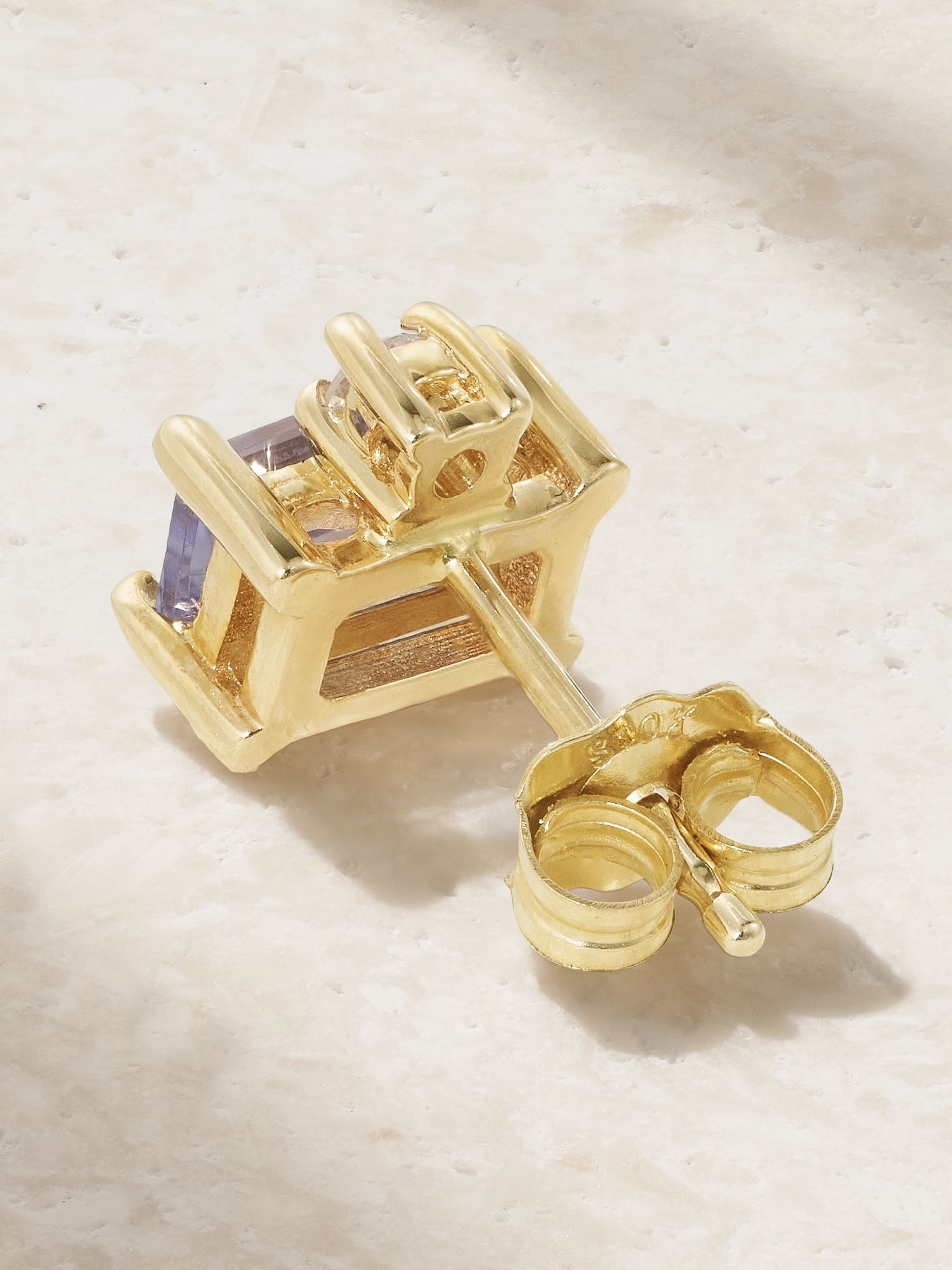 Lakeside 10-karat gold, tanzanite and diamond single earring Gold - 3