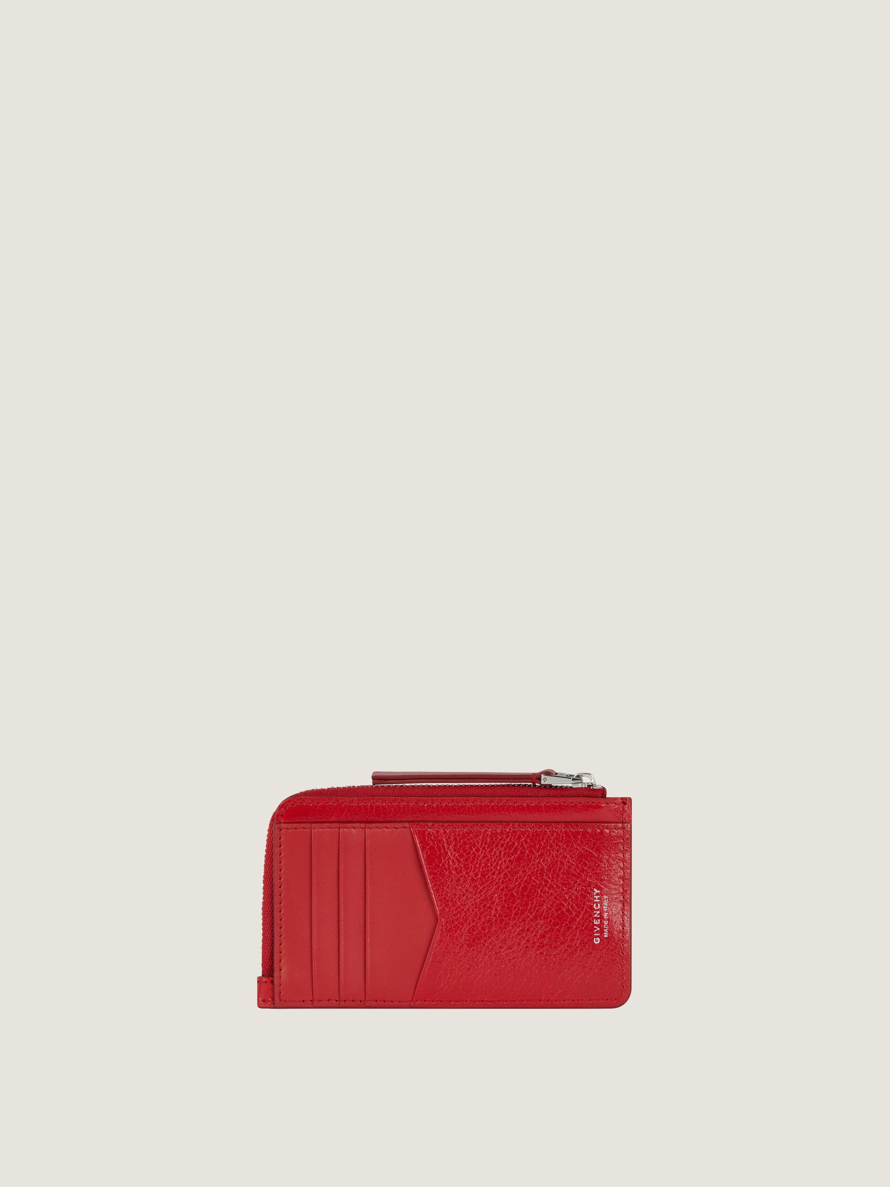 VOYOU ZIPPED CARD HOLDER IN LEATHER - 2