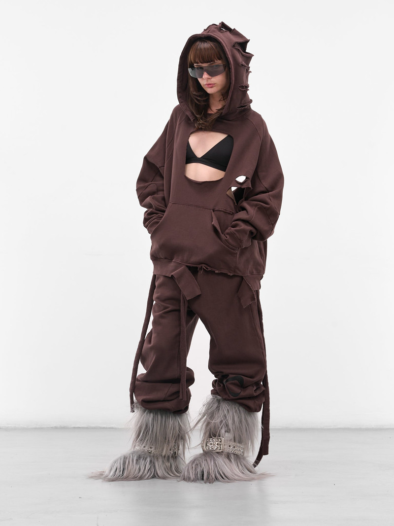 OTTOLINGER Brown Deconstructed Oversized Hoodie outlook