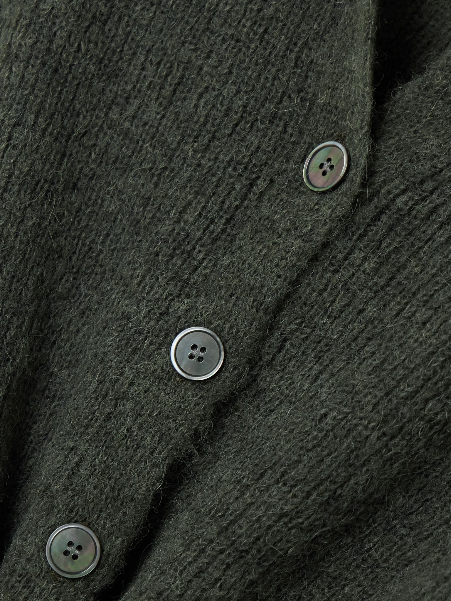 Mazzy brushed alpaca-blend cardigan Green - 4