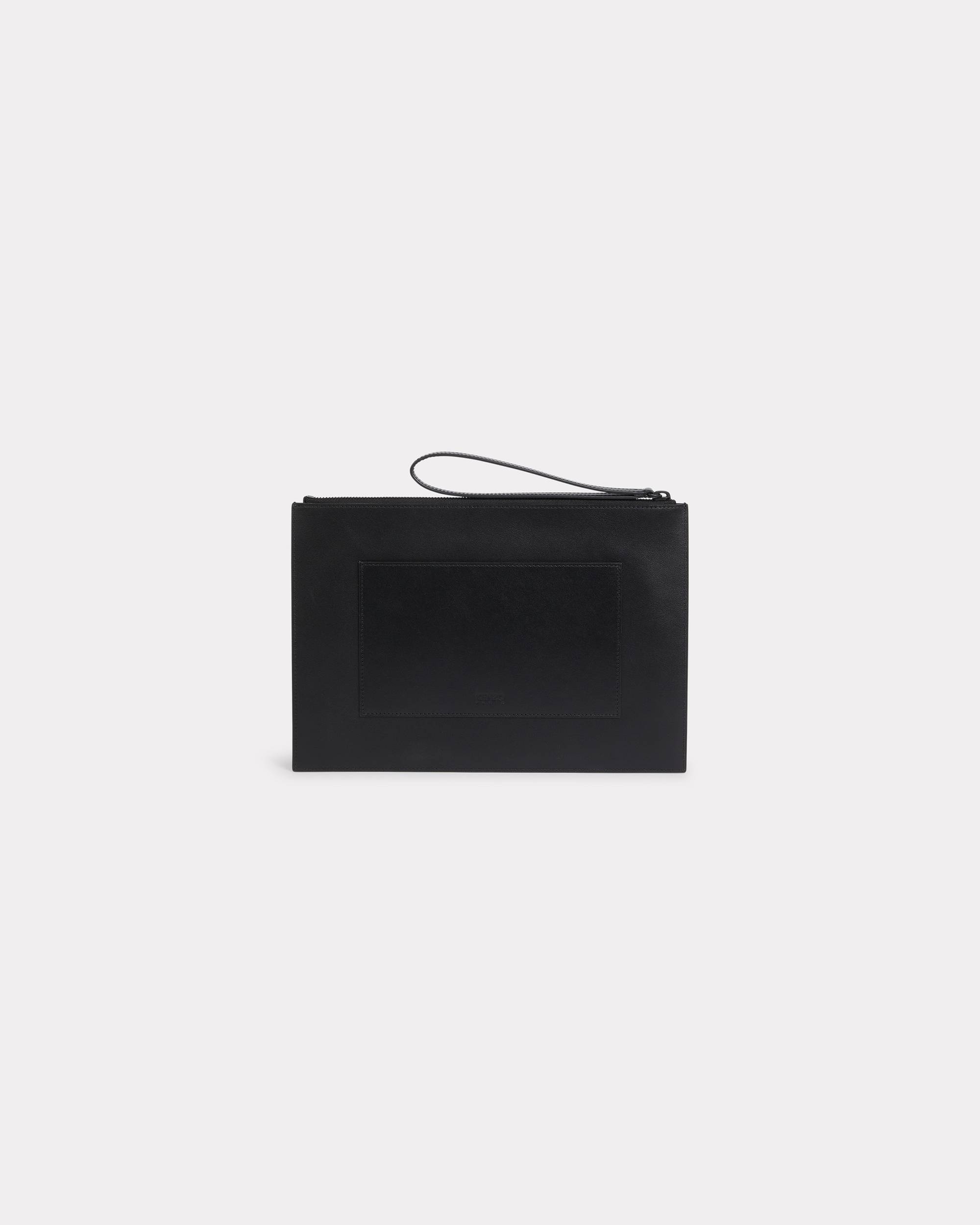 'KENZO Stamp' large leather clutch - 3